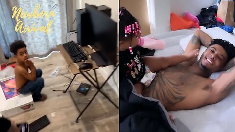 "This Is For Nerds" Blueface Teases Son Javaughn About His New Gaming Computer! 😂