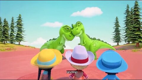 Disney´s "Dino Ranch" Cartoon (for the kids 2-5 yo): Gay T-Rex "dads" adopt an egg