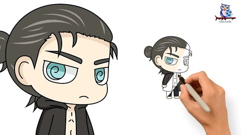 How To Draw Eren Yeager Attack On Titan - Chibi Art Tutorial