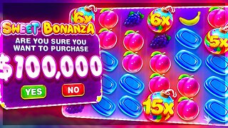 MASSIVE $100,000 BONUS BUYS ON SWEET BONANZA