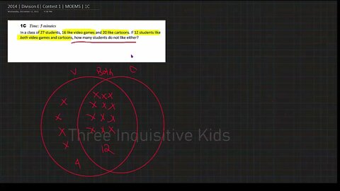 Math Olympiad for Elementary | 2014 | Division E | Contest 1 | MOEMS | 1C