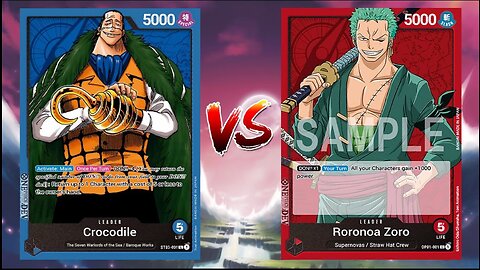 One Piece TCG Sir Crocodile VS Roronoa Zoro!!