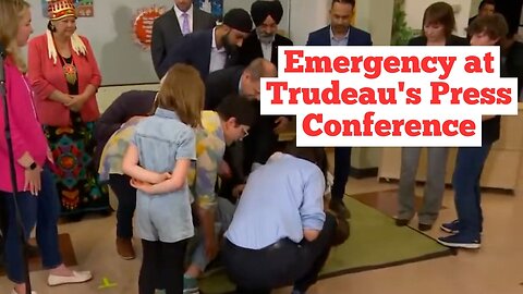 Trudeau's Press Conference Interrupted by Young Girl's Sudden Collapse...
