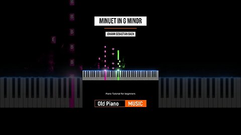 Minuet in G Minor Easy Piano Tutorial