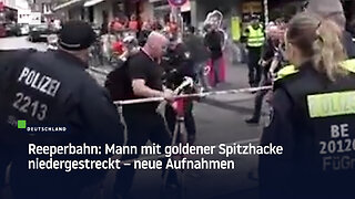 Reeperbahn: Mann mit goldener Spitzhacke niedergestreckt – neue Aufnahmen