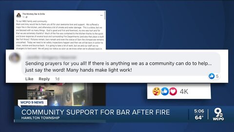 Community rallying around bar damaged in fire