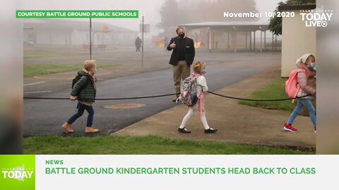 Battle Ground kindergarten students head back to class