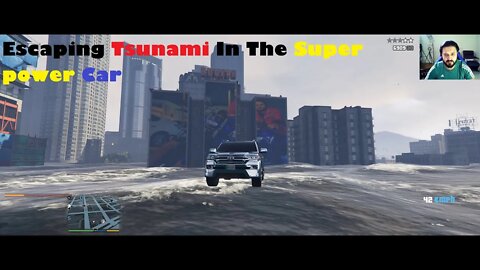 Escaping Tsunami In The Super Power Car | GTA GAME PLAY # 1