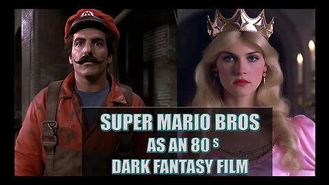 Super Mario Bros as an 80's Dark Fantasy Film AI Generated