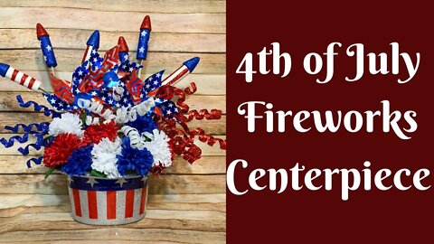 Independence Day Crafts: 4th Of July Fireworks Centerpiece