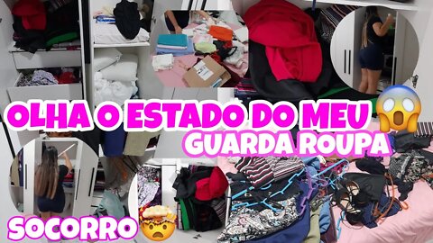 ORGANIZAÇÃO NO MEU GUARDA ROUPA// MUITA DESORGANIZAÇÃO😰