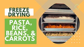 Freeze Drying Beans, Rice, Carrots, Pasta