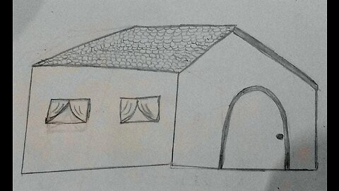 How to draw a house step by step