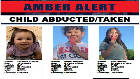 OKLAHOMA AMBER ALERT - Zamirah, Raziel & Areli Aranda - URGENT