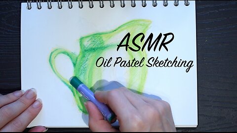 ASMR Oil Pastel Jug | Quiet Sketching Session | (No Talking)