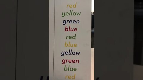 The Stroop Test…Can you pass?