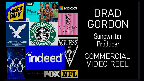 Brad Gordon - Songwriter/Producer - Commercial Video Reel