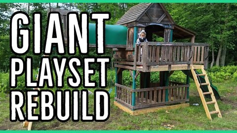 Restoring an Old Wooden Playset for about $120 ||The kids are going to love this||