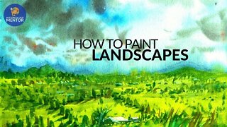 Watercolor Painting For Beginners | Loose Watercolor Tutorial - Easy Country Landscape