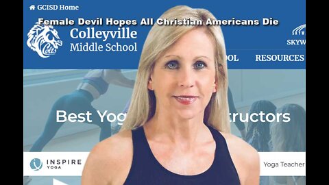 Female Devil Middle School Teacher/Yoga Instructor Hopes All Christian Americans Die