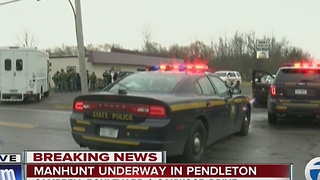 Manhunt underway in Pendleton