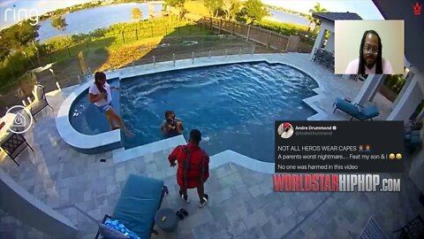 NBA Player Andre Drummond Saves Toddler Son From Drowning After Falling Into Swimming Pool!
