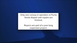 Punta Gorda Airport down to one runway for week