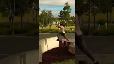 INSANE PARKOUR IN THE STREET 😳🚀 #shorts #parkourvideo