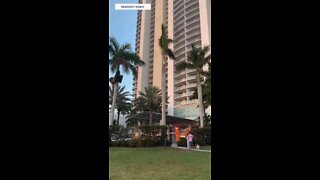 RAW: Firefighters at Oasis Grand