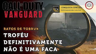 Call of Duty Vanguard, Como conseguir o troféu definitivamente não é uma faca | super dica