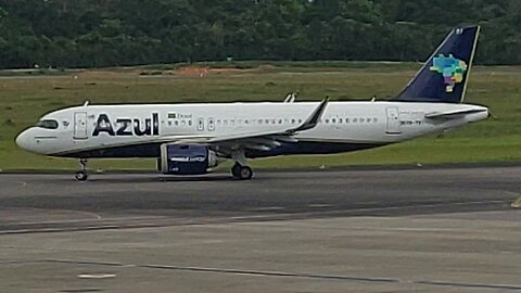 Airbus A320NEO PR-YRT pushback antes de decolar de Manaus para Boa Vista
