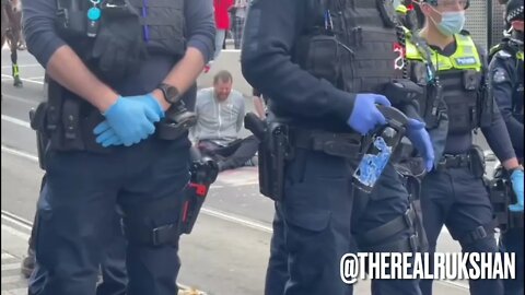 Anti Mandate Protesters and Pro Abortion Protesters separated by Police in Melbourne, Australia