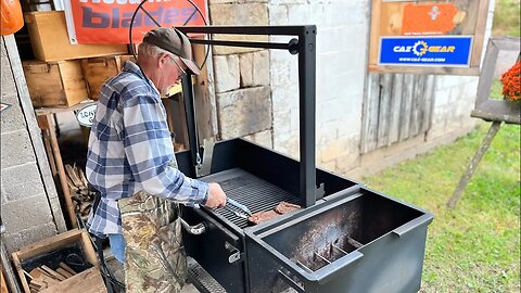 Achieving the perfect medium-rare steak on the Lone Star grill!