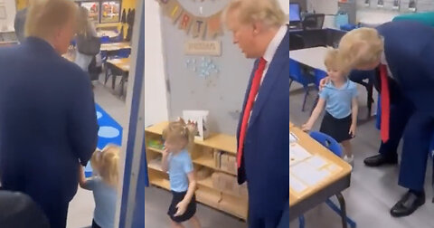 Video Shows Trump Visiting His Granddaughter’s Classroom