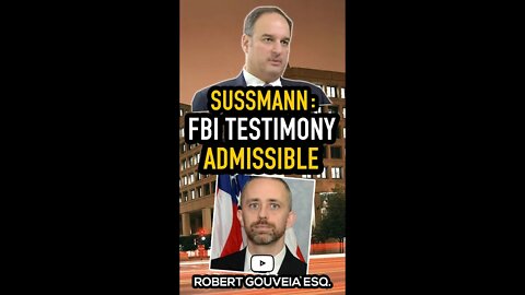 #Durham #Prosecution Ruling says #FBI Testimony Admissible Against #Sussmann #Shorts