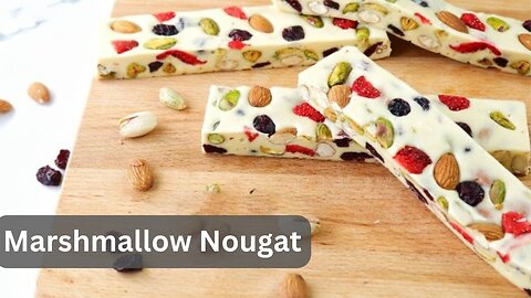 Homemade Marshmallow Nougat Recipe | asmr