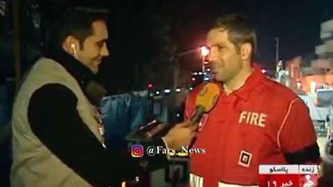 Iranian praised firefighters who were in scene