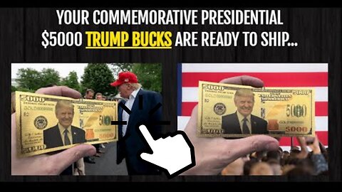 (ONLY COLLECTABLES) $5000 Golden Commemorative Imitation TRUMP BUCKS review