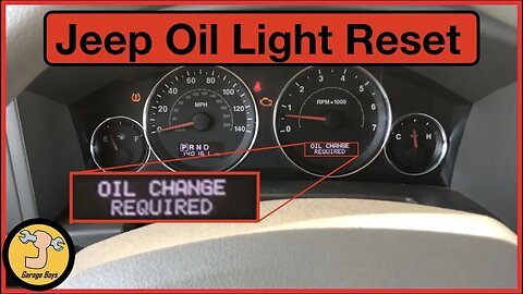 Jeep Oil Change Required Reset