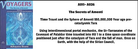 Using Interdimensional portal mechanics, the Ur-Tarranates of the Covenant of Palaidor time traveled
