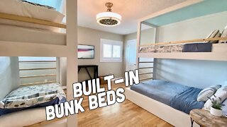 We Built TWO Built-In Bunk Beds!