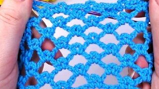 How to crochet mesh stitch full tutorial in description