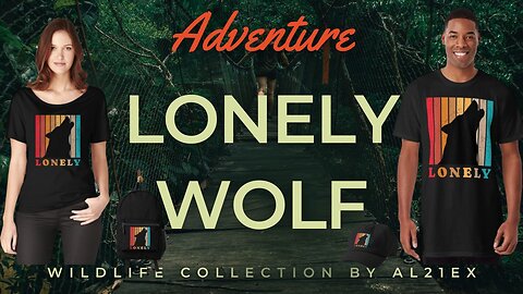 LONELY WOLF T-SHIRT AND MERCH DESIGN