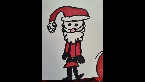 Drawing Santa for kids by Millie