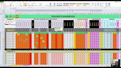 Excel Class Teacher's Markbook