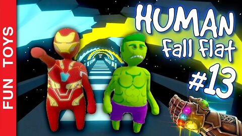 Human Fall Flat #13 - Thanos tem outra base! Homem de Ferro e HULK invadem para procurar outra joia!