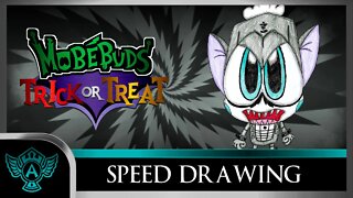 Speed Drawing: MobéBuds Trick or Treat - Airblin | A.T. Andrei Thomas 2022