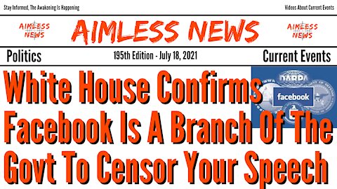 White House Confirms Facebook Is A Branch Of The Govt To Censor Your Speech