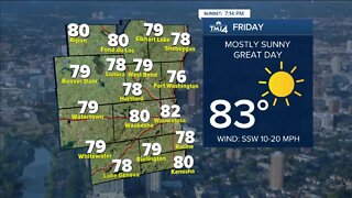 Sunny and breezy Friday with highs in the 80s