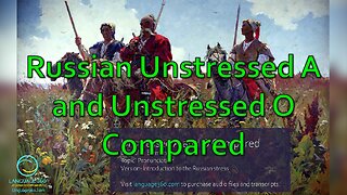 Russian Unstressed A and Unstressed O Compared